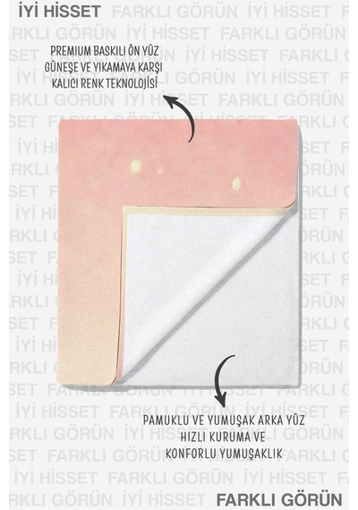 Pembe Degrade Estetik Plaj Havlusu - Minimalist Pastel Ombre Havuz Deniz Banyo Sahil Örtüsü Sessiz Tozu