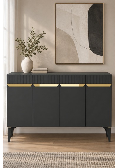 Ka1244ag Duma Konsol Antrasit-gold 120cm Antrasit - Gold