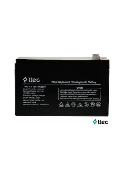 Ttec 12 V 7 AH Bakımsız Kuru Akü 2018 Üretim