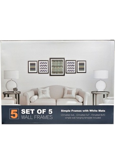 Dekoratif 5 Li Set Mdf Ahşap Çerçeve