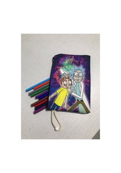 Rick And Morty Desenli Tasarım Bez Kalemlik-cüzdan Diğer