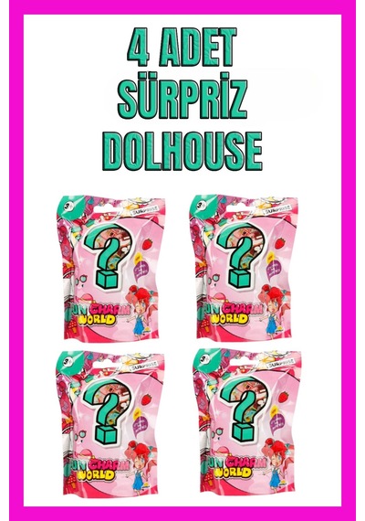 4 Adet Sürpriz Dolhouse Oyuncak
