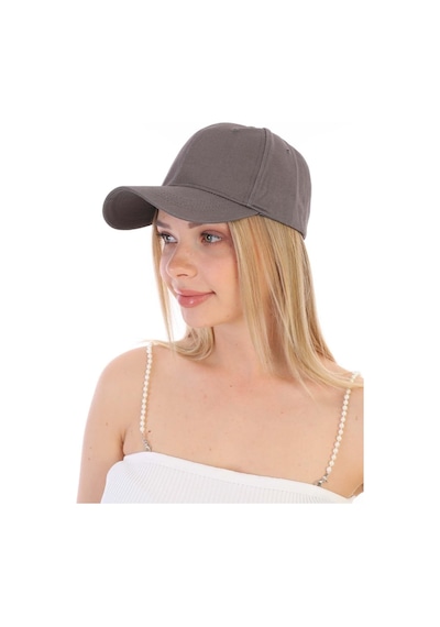 Unisex Ayarlanabilir Spor Koyu Gri Basic Şapka Koyu Gri