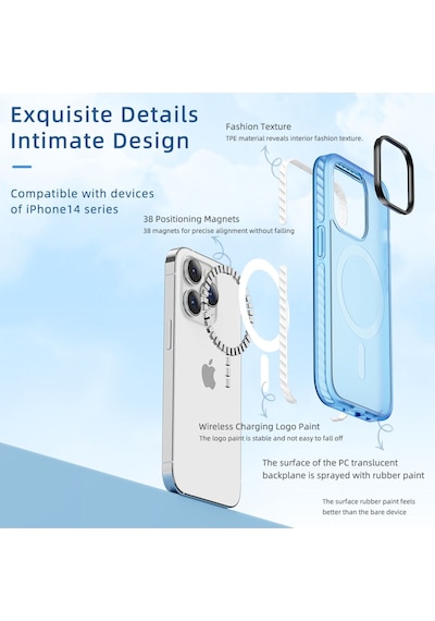 Rock Apple Uyumlu iPhone 14 Pro Kılıf Shield Serisi Magsafe Anti Shock - Siyah Siyah