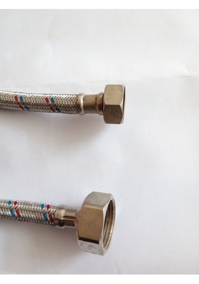 Su Bağlantı Flexi Hortumu Rakorlu 1/2 - 3/4 Dişi Dişi 50 Cm