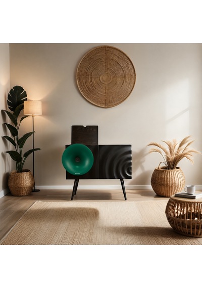 Fennessy Kresling İ7s Yeşil Bluetooth Hoparlörlü 100w Hi-fi Pikap, Plakçalar