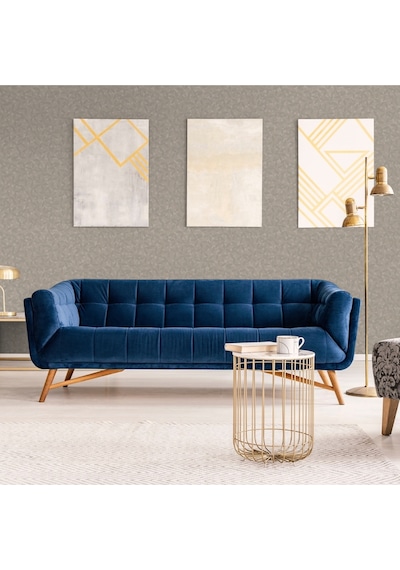 Adawall Muse Koleksiyonu- 25109-4 Koyu Vizon Dokulu Modern Duvar Kağıdı 1.06x15.6m, 16.5m² Bej