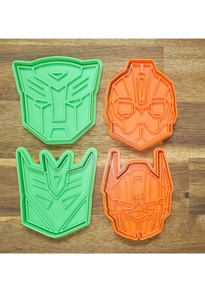 Transformers Optimus Prime Bumblebee Robot Yüzü Figürlü Kurabiye Kalıbı Seti Çok Renkli