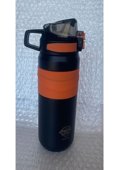 Okadı Siyah Pipetli Paslanmaz Çelik Termos 560ml
