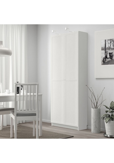 Kapaklı Kitaplık, Beyaz, 80x42x202 Cm Beyaz