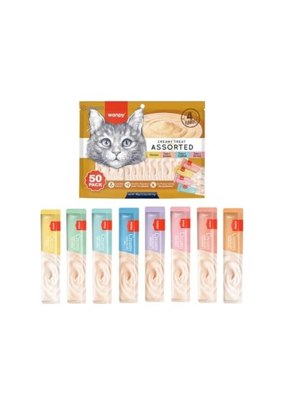 Karışık Dört Lezzetli Krema Kedi Ödülü 50x14 Gram