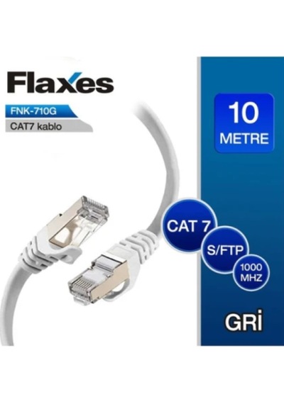Flaxes Fnk-710g 10 Metre Cat7 Kablo Patch Kablo 10m Cat7 Kablo