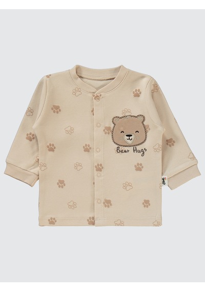Civil Baby Erkek Bebek Pijama Takımı 1-6 Ay Fildişi Fil Dişi