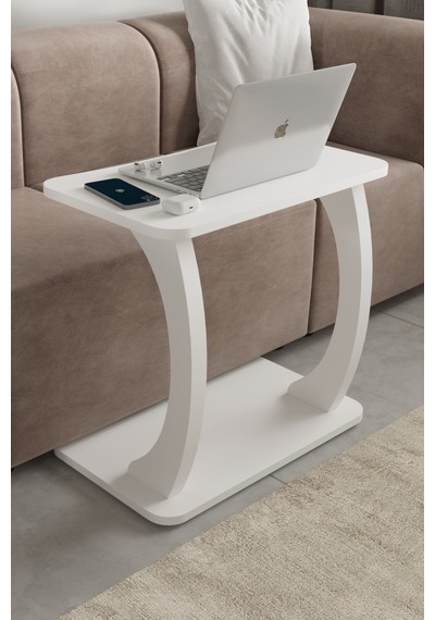 Desk Çalışma Sehpası, Laptop Sehpası, Çift Ayaklı Geniş Yüzey Beyaz Desk Çalışma Sehpası, Laptop Sehpası, Çift Ayaklı Geniş Yüzey Beyaz