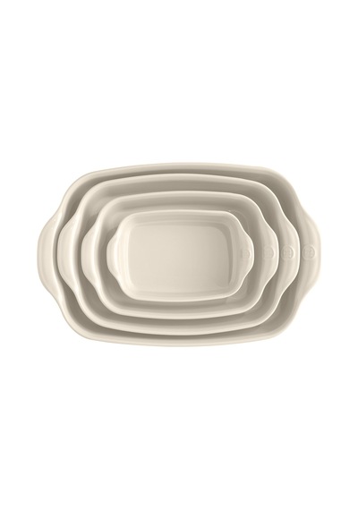 Emile Henry Fırın Kabı Dikdörtgen 22 X 14 Cm - Ekru/clay Ekru