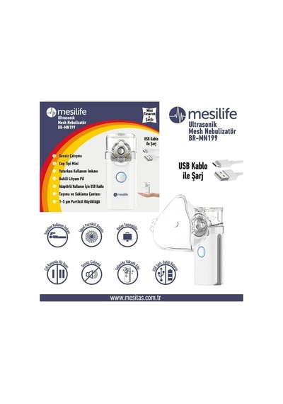 Taşınabilir Şarjlı Mesh Nebulizatör, Mesilife -brmn199