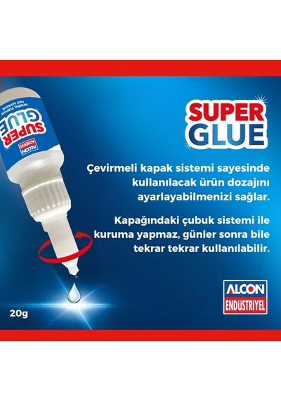 Alcon Super Glue 20g Japon Yapıştırıcı