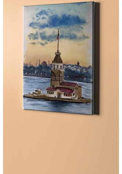 Webstyle Sayılarla Boyama Seti Kasnaklı Kız Kulesi'nin Hüznü 40 X 50 Cm