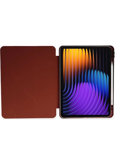 Xiaomi Pad 7 Pro / Pad 7 Kılıf Katlanır Kalem Bölmeli Silikon Standlı Uyku Modlu Akıllı Kapak Kapaklı Kılıf