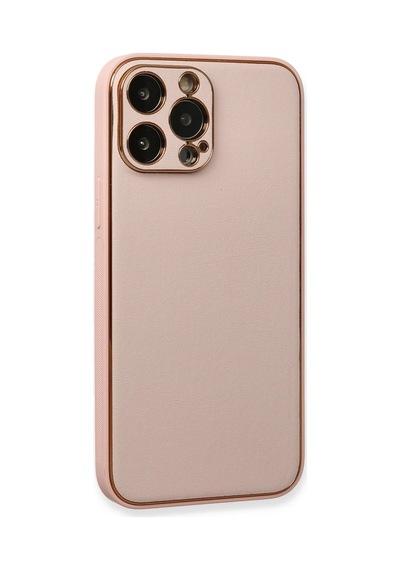 Flzdgnkr Newface İphone 13 Pro Kılıf Coco Deri Silikon Kapak - Pembe