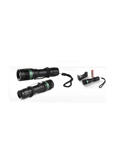 Power Style 500 Lumen 600 Metre Işık Uzantılı Zoomlu Şarjlı El Feneri 6109 Açık Lacivert 68397251