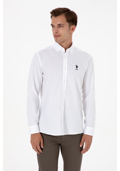 U.s. Polo Assn. Erkek Beyaz Gömlek Desenli 50316662-vr013 Beyaz U.s. Polo Assn. Erkek Beyaz Gömlek Desenli 50316662-vr013 Beyaz