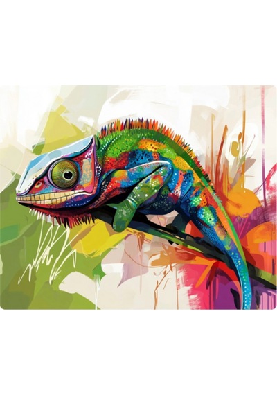 Bukalemun Baskılı Mousepad 17,5x21,5 Cm