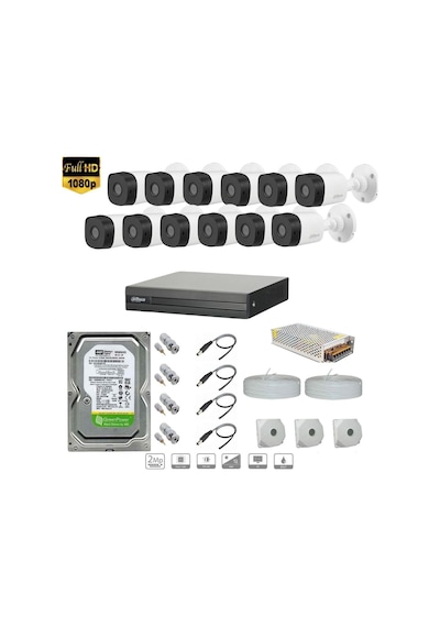 Dahua Full Hd 12 Kameralı Set