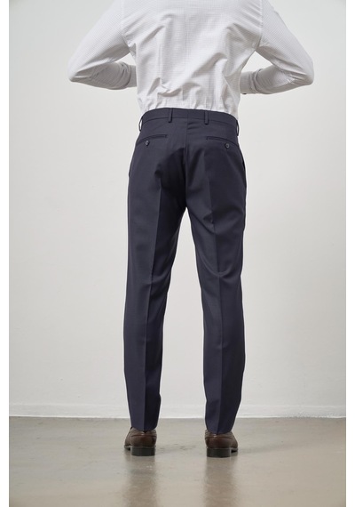 İmza Lacivert Düz Bez Ayağı Slim Fit Classic Pantolon 1003245152 Lacivert