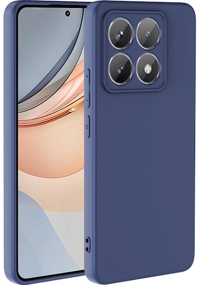 Xiaomi 14t Kılıf Lansman Tasarım İç Yüzeyi Kadife Silikon Lacivert