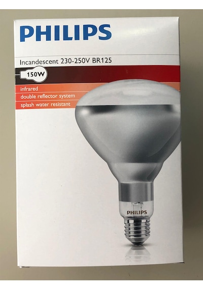 Philips 150w E27 İnfrared Şefaf Isı Veren Lamba