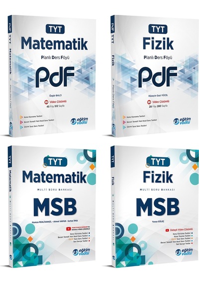 Eğitim Vadisi Tyt Matematik + Fizik Pdf + Msb Seti 4 Kitap 2023