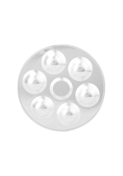 Alüminyum Metal Boya Paleti Yuvarlak 6 Godeli Çap:13 Cm