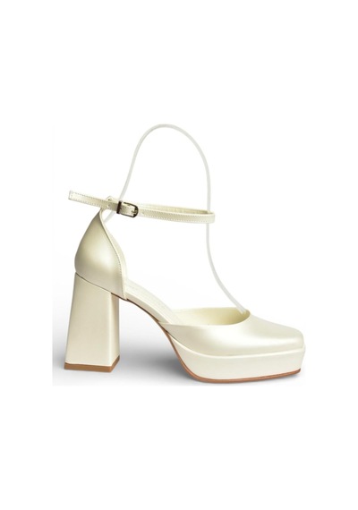 Fox Shoes Y246043009 Sedef Kalın Platform Topuklu Abiye Ayakkabı SEDEF