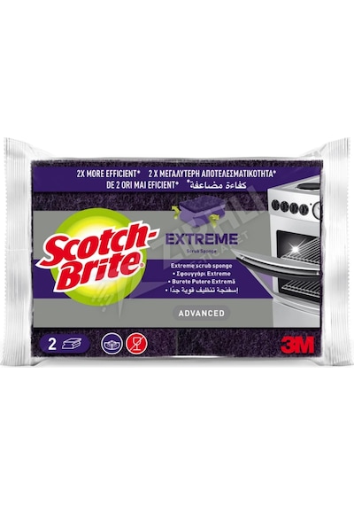 4 Adet Scotch Brite Extreme Tırnak Koruyuculu Bulaşık Süngeri 2'li