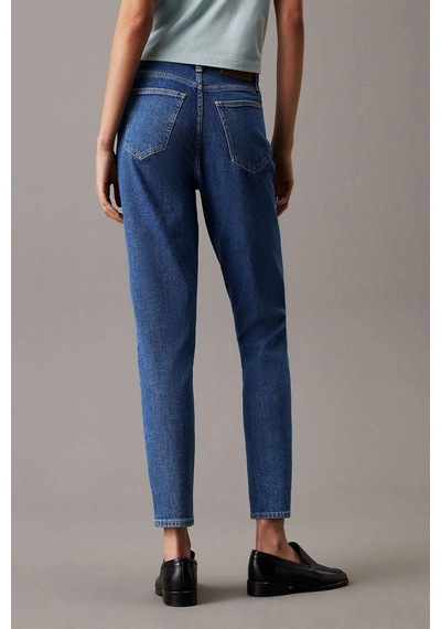 Calvin Klein Kadın Mom Denim Mavi Kot Pantolon-4980 Lacivert