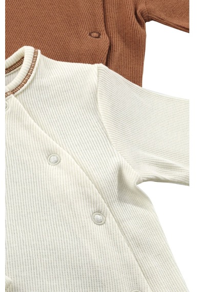 Tinylamb Spice Unisex 2 Parça Organik Pamuk Bebek Ve Çocuk Tulumu 2'li Takım Kiremit-krem Tinylamb Spice Unisex 2 Parça Organik Pamuk Bebek Ve Çocuk Tulumu 2'li Takım Kiremit-krem