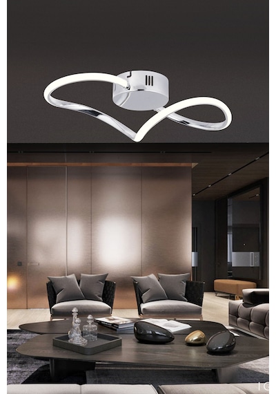 Pl 08 2 Model Krom 3 Renkli Salon Ve Oturma Odası İçin İdeal Alüminyum Avize, 45x10 Krom