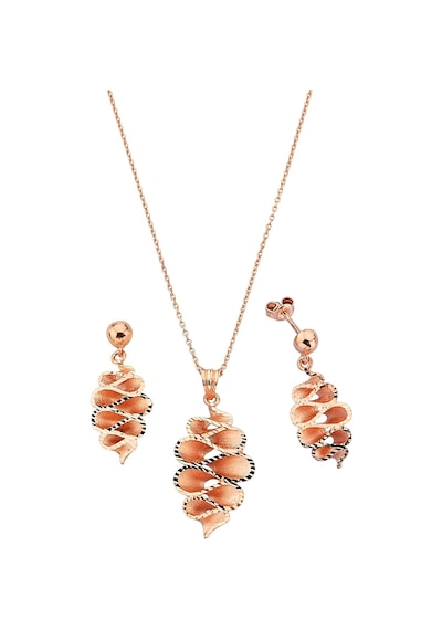 925 Ayar Gümüş Tasarım Rose Kalemli Set - 67021402 Gümüş