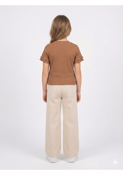 Xo Kids Kız Çocuk 2li Alt Üst Takım Ceket + Pantolon 10-14 Yaş 26181 Bej