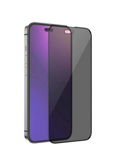 Hubrendy Tedarik Apple iPhone 14 Pro Uyumlu Hayalet Ekran Gizli Tam Kaplayan Kırılmaz Cam Seramik Ekran Ko