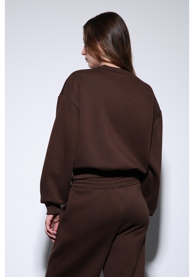 Antioch Basic Kadın Sweatshirt Kahve