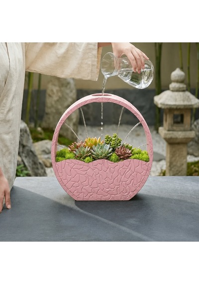 3d Baskı Self-watering Planter - Kendi Kendini Sulayan Saksı-pembe