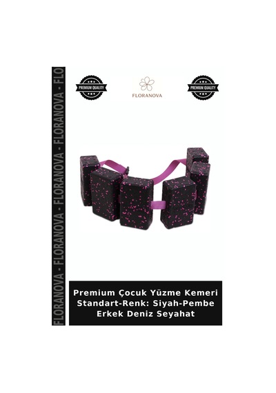 Premium Çocuk Yüzme Kemeri Standart-renk: Siyah-pembe Erkek Deniz Seyahat Siyah - Pembe