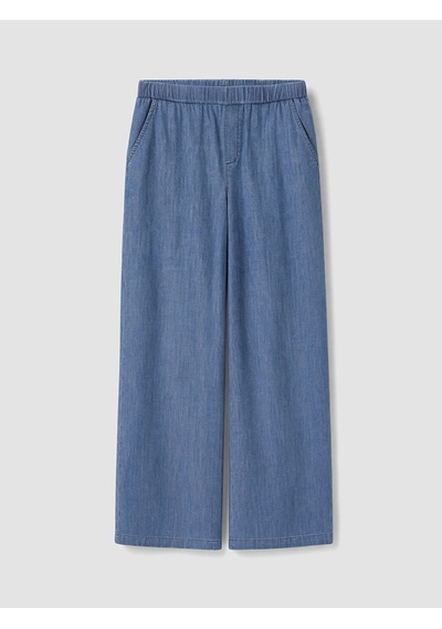 Lcwaıkıkı Classic İndigo Beli Lastikli Wideleg Kadın Jean Pantolon