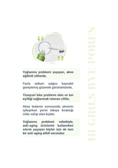 She Vec Hi Girls Bye Pores Akne ve Leke Karşıtı Bakım Serumu 30 ML