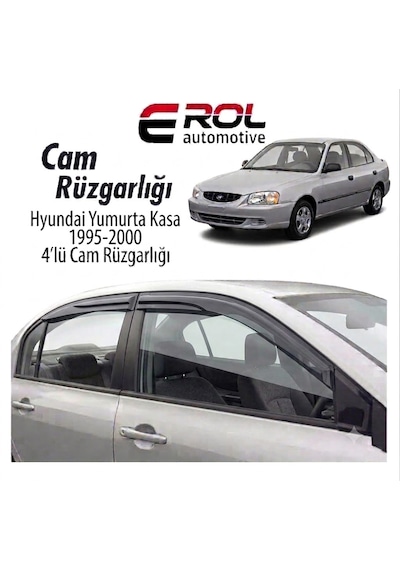 Hyundai Accent Yumurta Kasa 1995-2000 4'lü Sedan Mugen Cam Rüzgarlığı