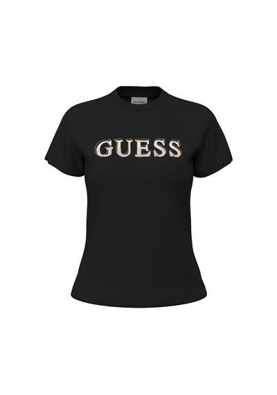 Guess Fausta Regular Fit Kadın T-shirt V6bı06k6273 Siyah