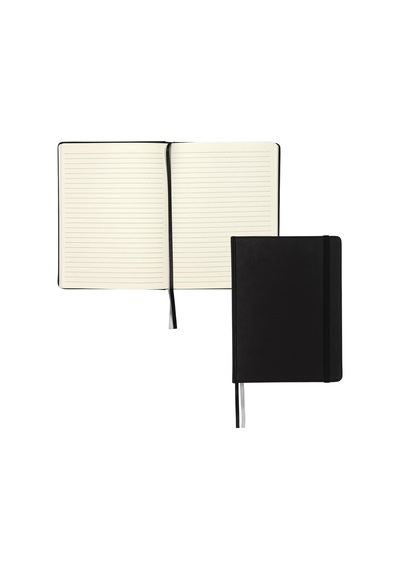 Büyük Ciltli Defter, 240 Çizgili Defter Sayfaları, Siyah, 7,5 X 10 İnç Çok Renkli