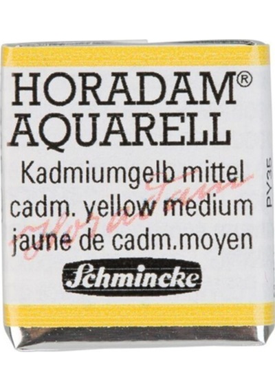 Schmincke Horadam Aquarell Artist Sulu Boya Cadmium Yellow Middle Yarım Tablet